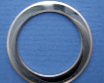 Ciondolo cerchio aperto in argento sterling semplice moderno elegante eterno 1 pollice 25mm