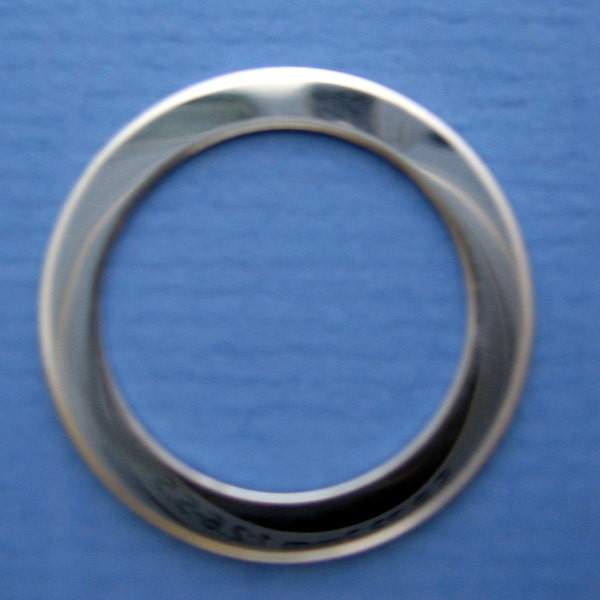 Sterling Silver Open Circle Pendant Simple Modern Elegant Eternal 1 Inch 25mm