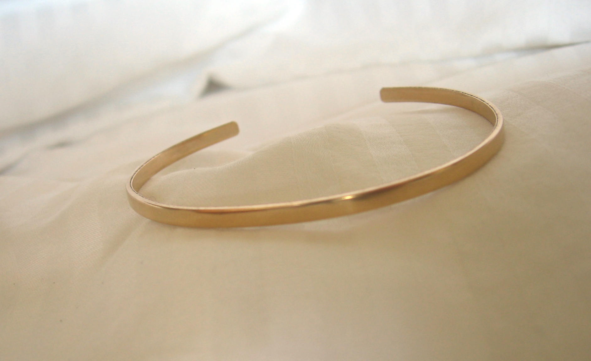 14K Gold Filled Cuff Bracelet Handmade Stacking Bangle 14Kt GF Etsy
