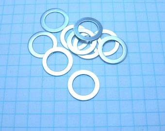 Sterling Silver Round Washers 5/8" OD 7/16" ID Qty 10