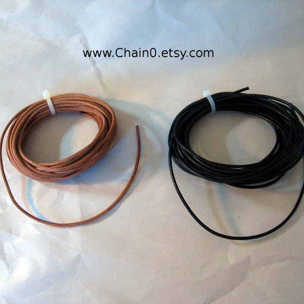 Leather Cord Natural Tan Brown or Black Greek Leather Jewelry Making High Quality Necklace Wrap Bracelets Beading DIY Crafts 1.5mm 2mm Round