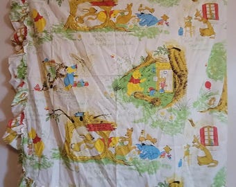 Panel de cortina de Winnie the Pooh de Walt Disney, lado izquierdo, 45 x 42 pulgadas, habitación infantil
