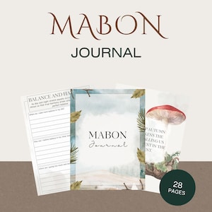 DZIENNIK MABON: Koło Roku | Dziennik do druku | Jak świętować Mabon | Dziennik Mabon w formacie PDF | Ćwiczenia Mabon