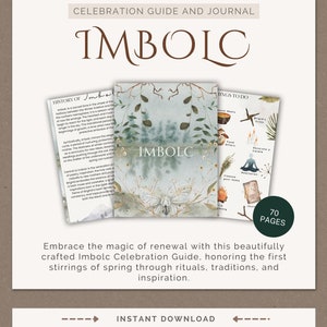 GUIDA e GIORNALE per la celebrazione di IMBOLC: Ruota dell'anno / Grimorio stampabile / Come celebrare Imbolc / Libro delle ombre pdf / Guida di Imbolc