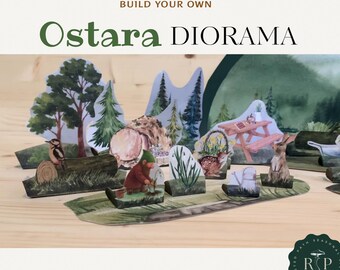 Afdrukbaar Ostara-diorama | Spring Equinox Paper Craft voor kinderen | Op de natuur geïnspireerd 3D-diorama | Afdrukbaar thuisonderwijs