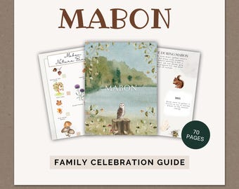 MABON-vieringsGIDS voor KIDS: wiel van het jaar | Grimoire afdrukbaar | Hoe Mabon met kinderen te vieren | Mabon-gids pdf