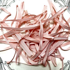 Vintage Pink Rayon grosgrain by the yard NOS