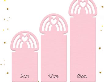 Rainbow Heart Bookmark Cut File | Reading Accessories Svg Template