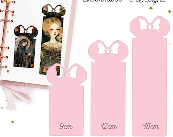 Girl Mouse Bookmark Cut File | Reading Accessories Svg Template