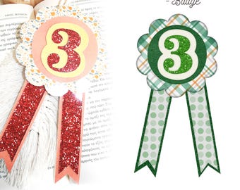Flower Badge Rosette Svg for Diy Birthday Party Favors