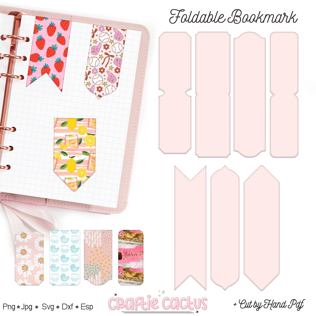 Magnetic Foldable Bookmark Cut File - Reading Accessories for Book ...