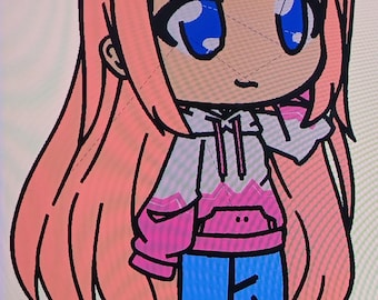 Anime Gatcha Life Character Machine Embroidery Design| PES Format Only