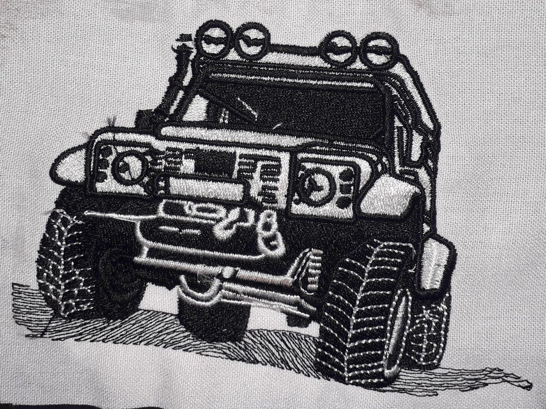 Land Rover Embroidery Design | off Road Vehicle Applique (PES Format ...
