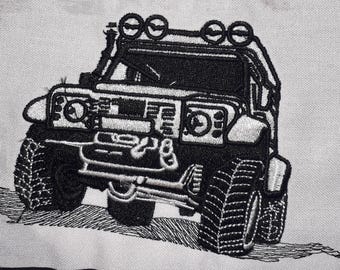Land Rover-borduurontwerp | Appliqué voor offroad-voertuigen (PES-indeling)