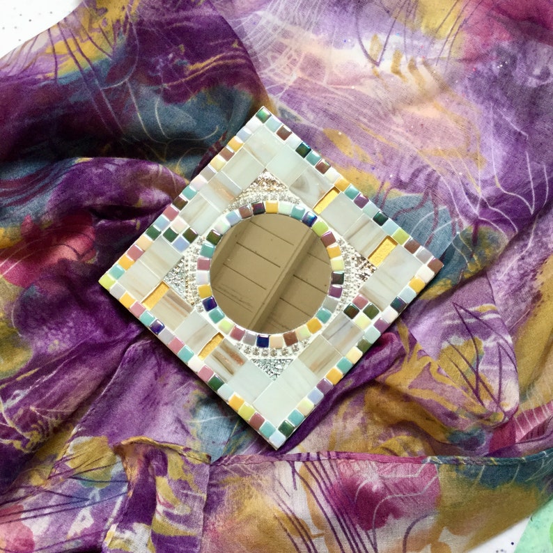 Mosaic Mirror Accent Wall Art Six Inch Square