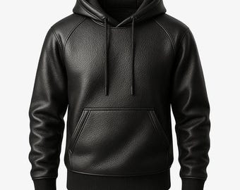Handgemaakte lamsleren herenhoodie – Premium leren jack met capuchon voor casual en streetstyle