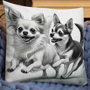 Chihuahua Playtime Reversible Cushion