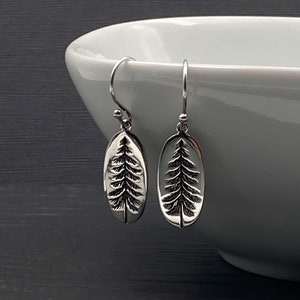 Silver Tree Dangle Earrings, Tree Hook Earring Gifts for Women, Forest Jewelry
