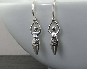 Moon Goddess Earrings - fertility gifts, goddess earrings, fertility earrings, goddess, wiccan jewelry, wiccan earrings