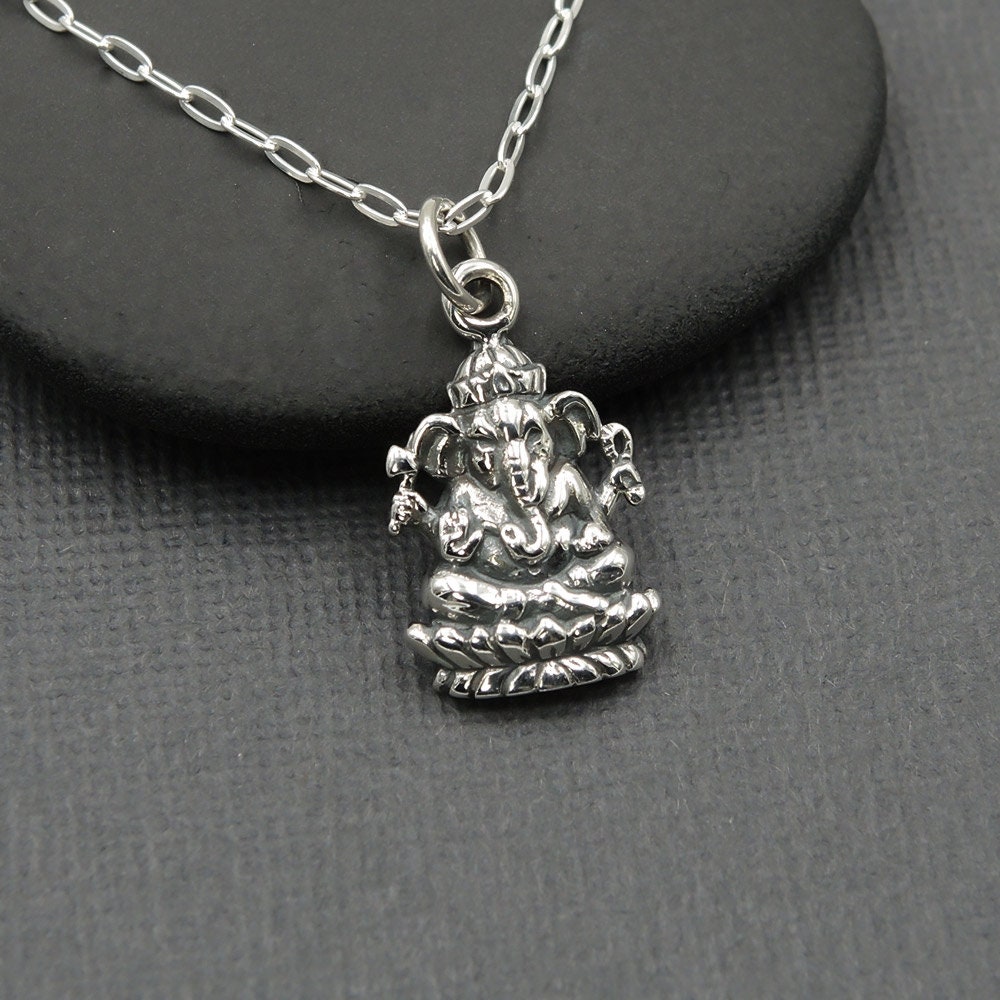 Ganesh Necklace 925 Sterling Silver Ganesh Jewelry Hindu | Etsy