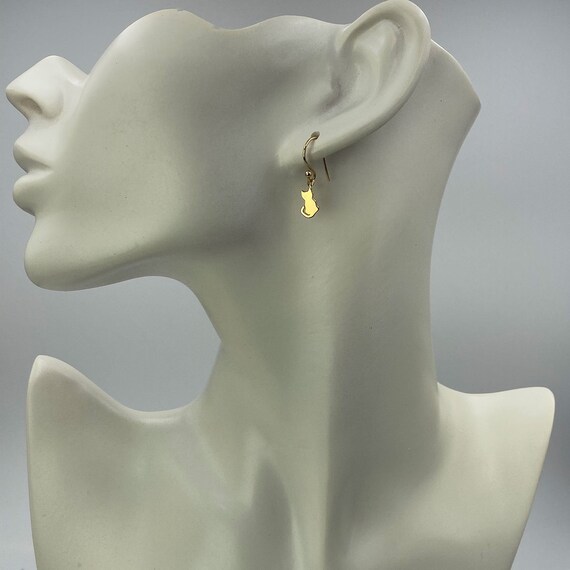 14k Gelbgold Mutter Perle Kätzchen Schrauben Rückseite Ohrringe Für Jung Mädchen 
