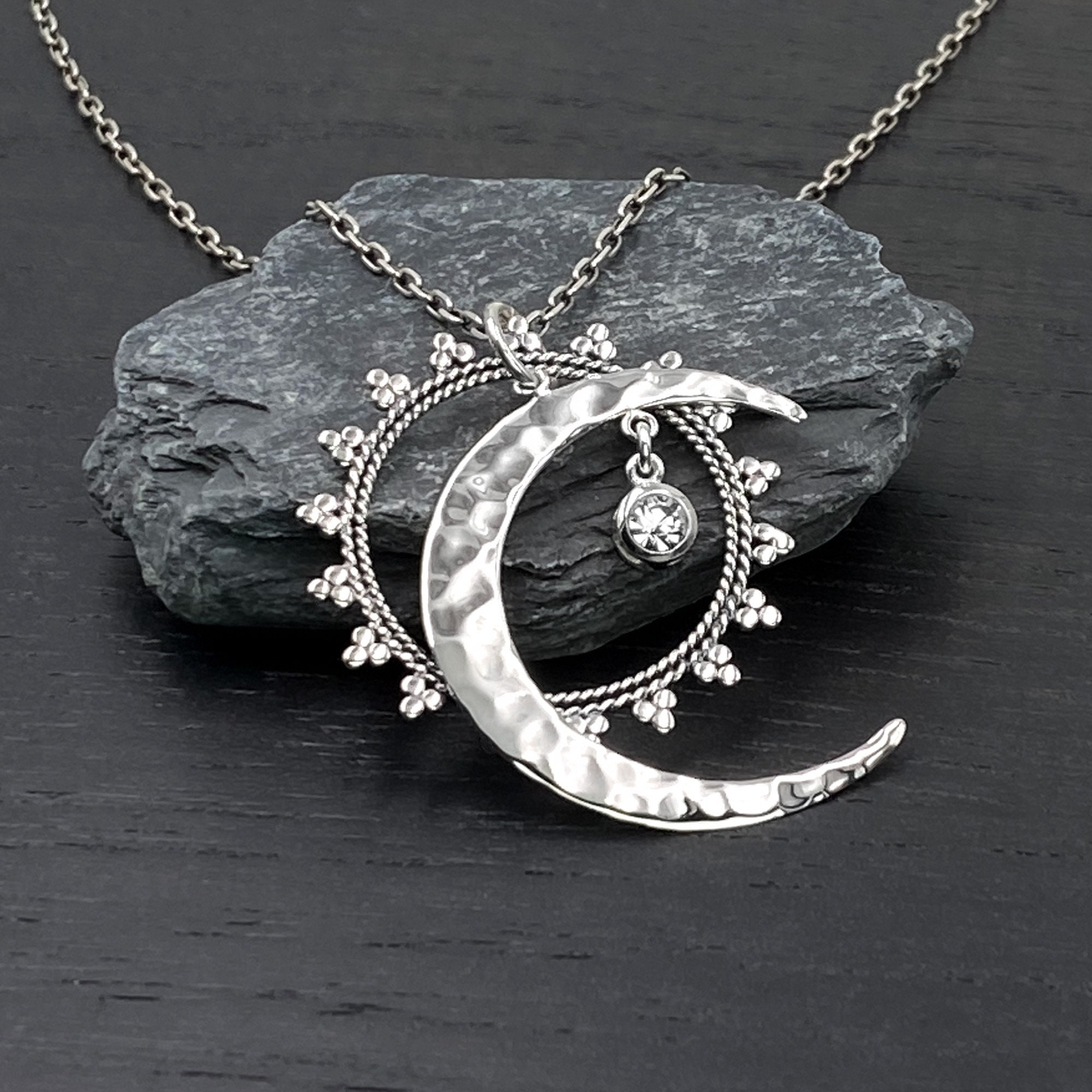 Sun and Moon Necklace Celestial Jewelry 
