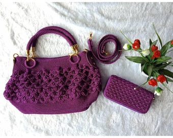 Knitting or Crochet bag hight Quality for glamour and elegant fashion. ZeFaCo 04