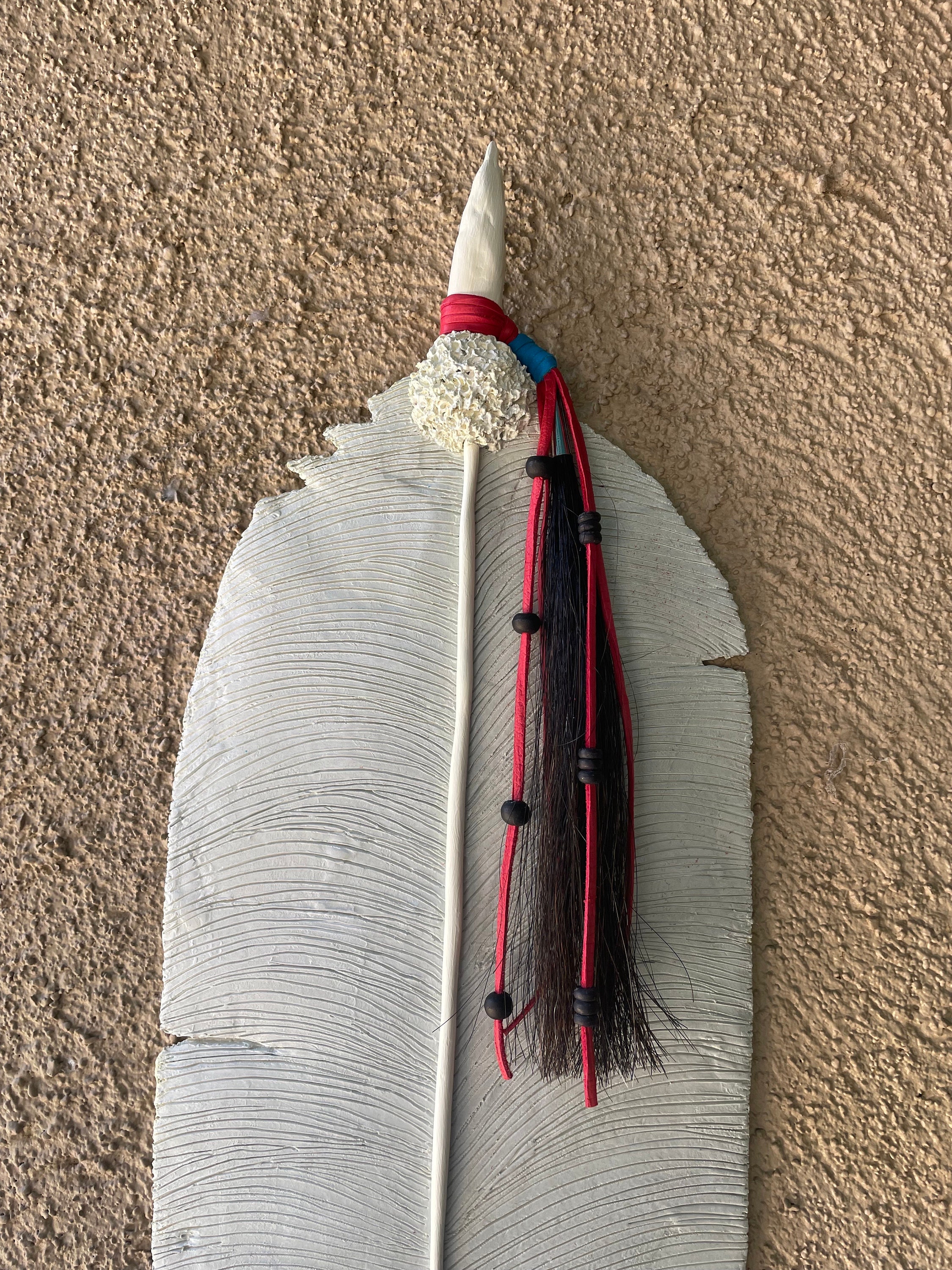 Eagle Feather - 29 Inches - Clay Wall Art - Native American Inspired - Etsy