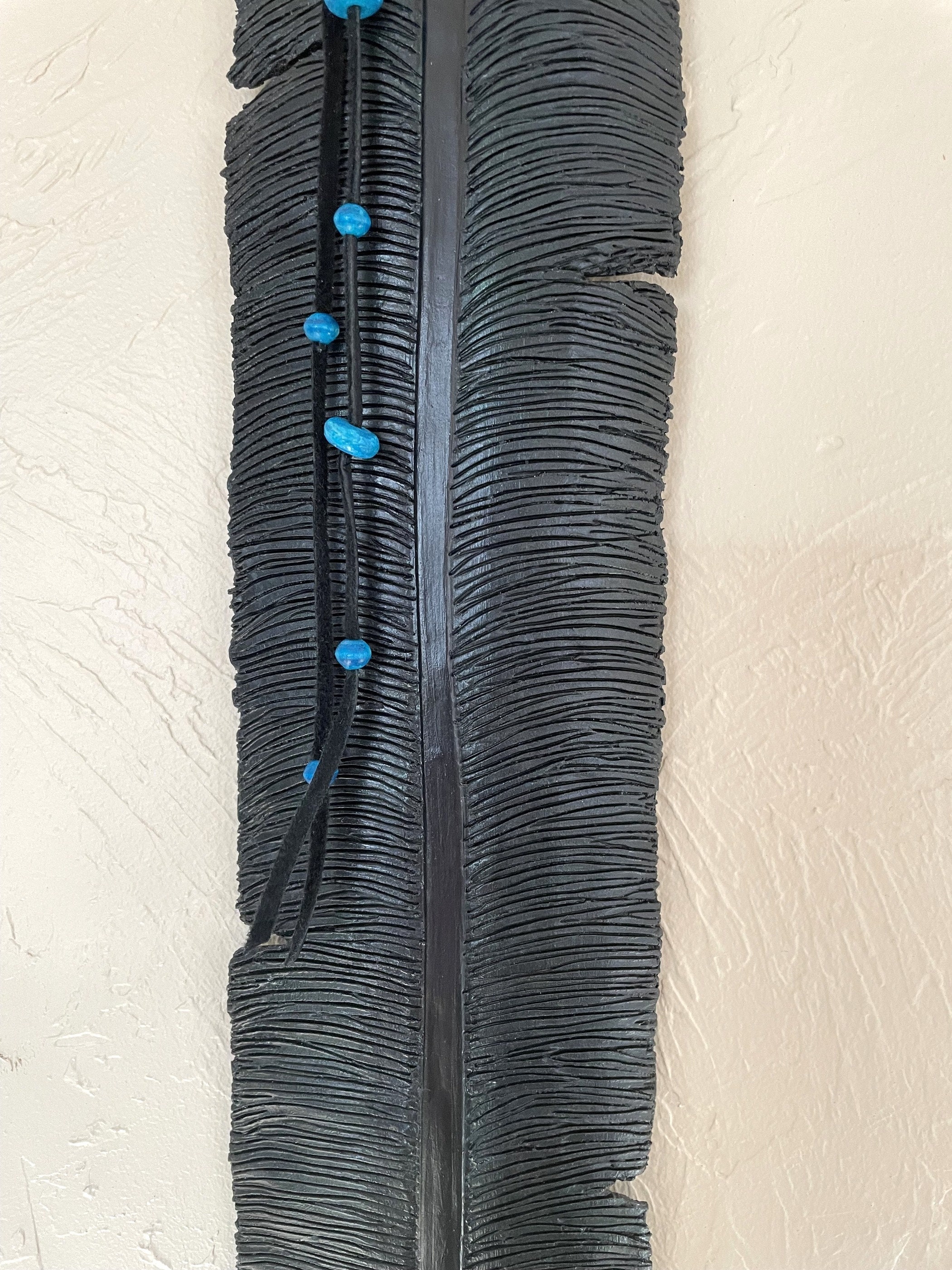 Raven Feather Extra Large Clay Wall Art Native American Inspired - Etsy