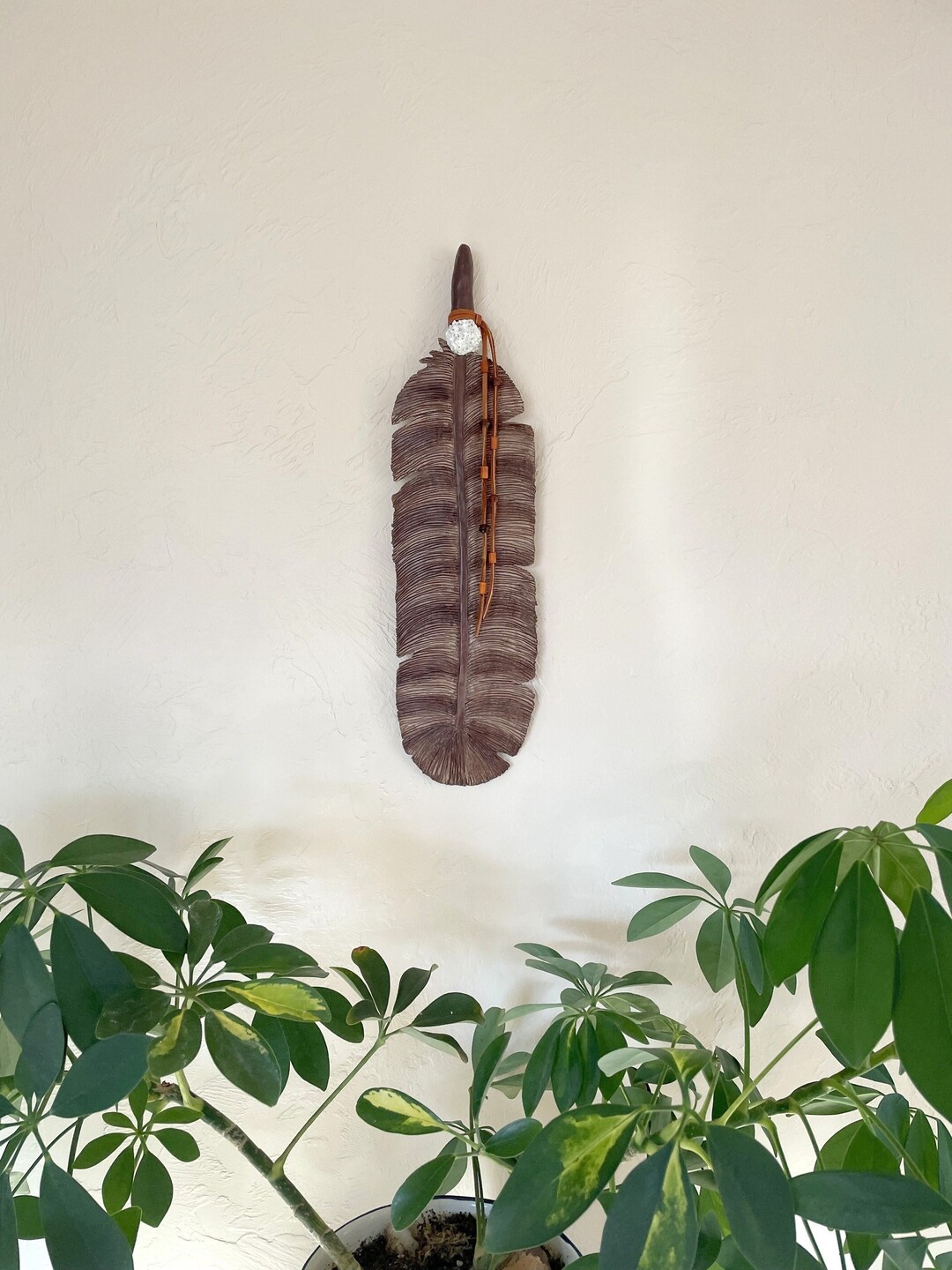 Eagle Feather - Large - Clay Wall Art - Native American Inspired - Etsy