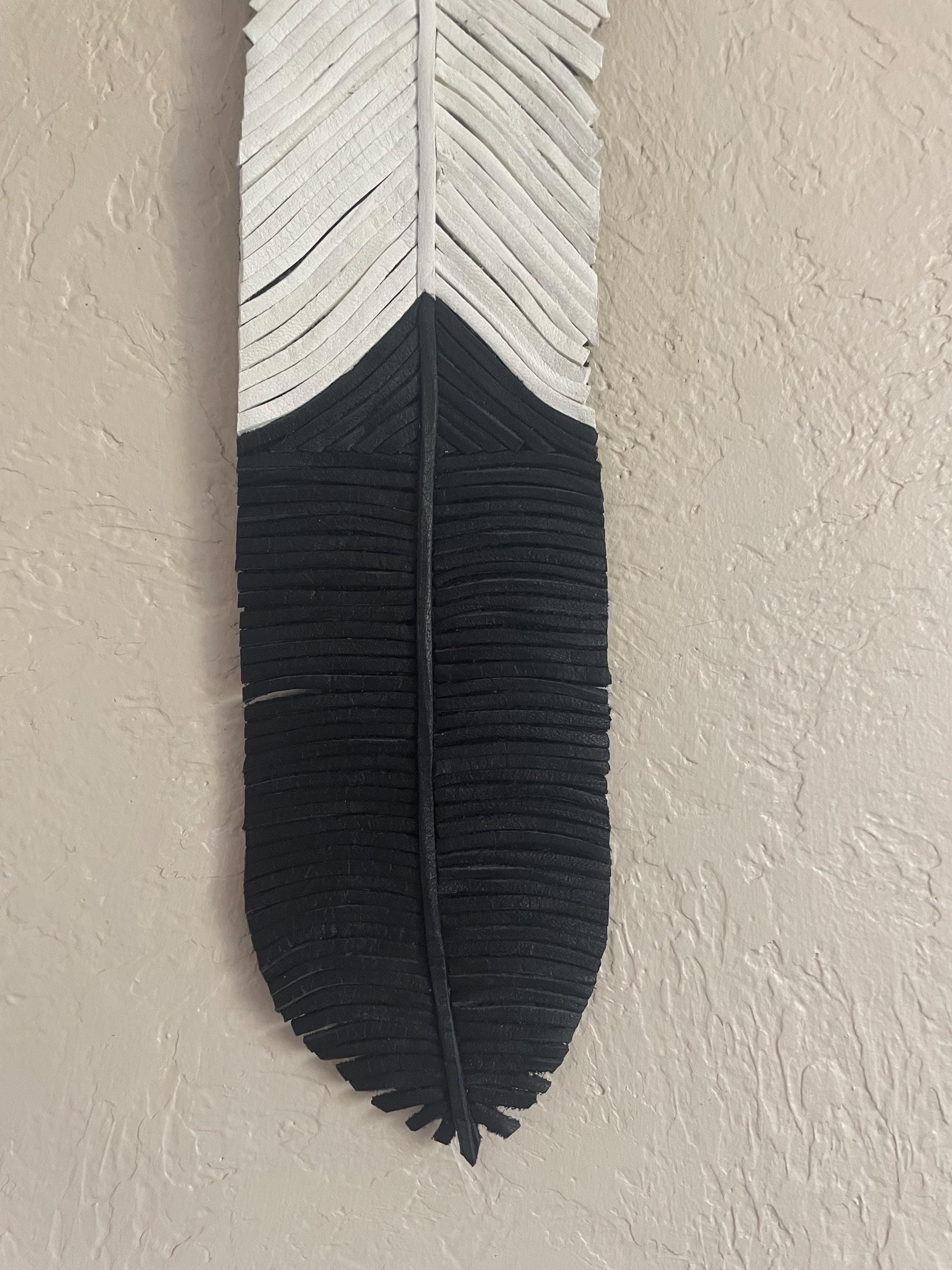 Eagle Feather - Deerskin Lacing Large Wall Art - Native American ...