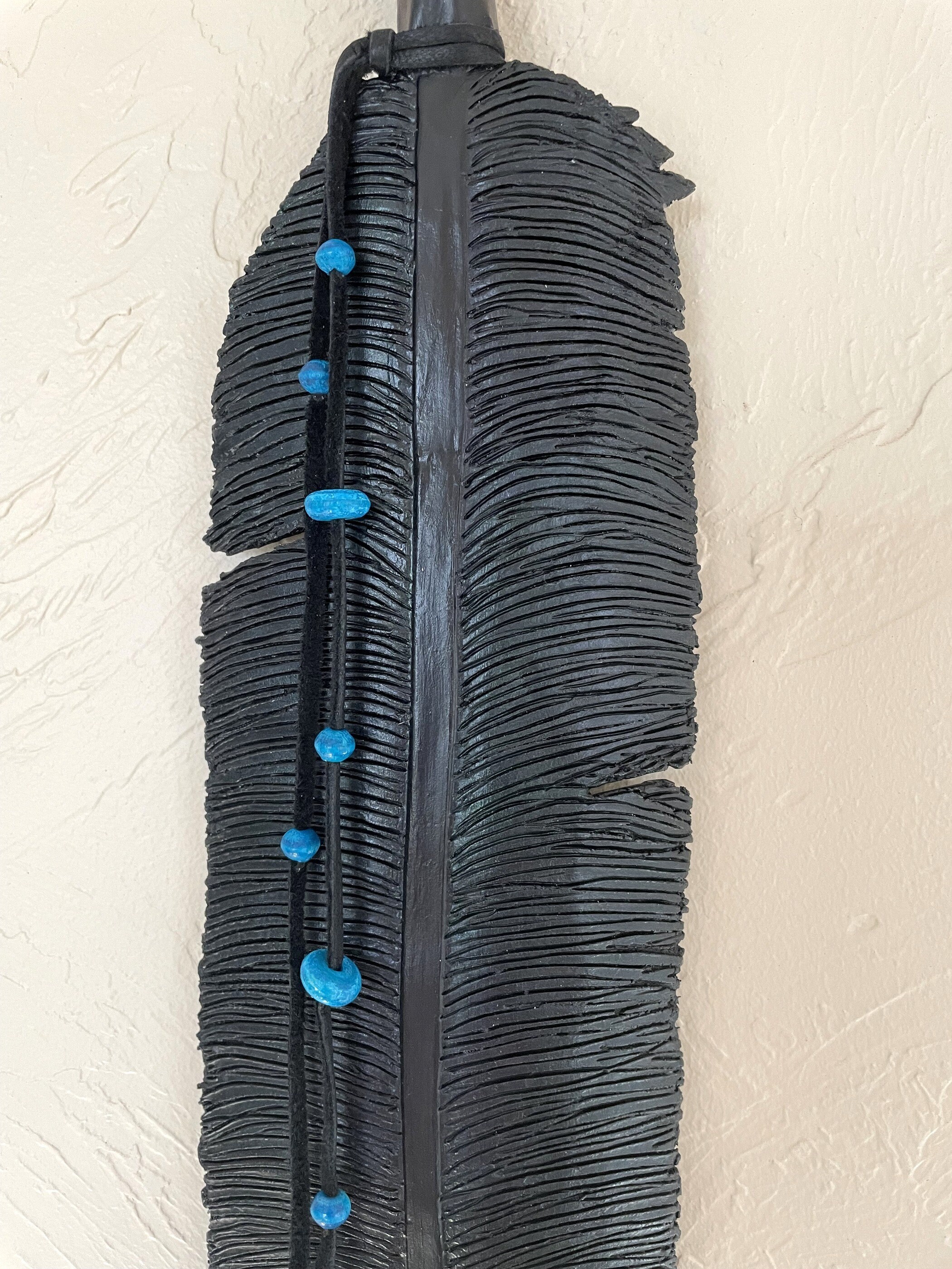 Raven Feather Extra Large Clay Wall Art Native American Inspired - Etsy