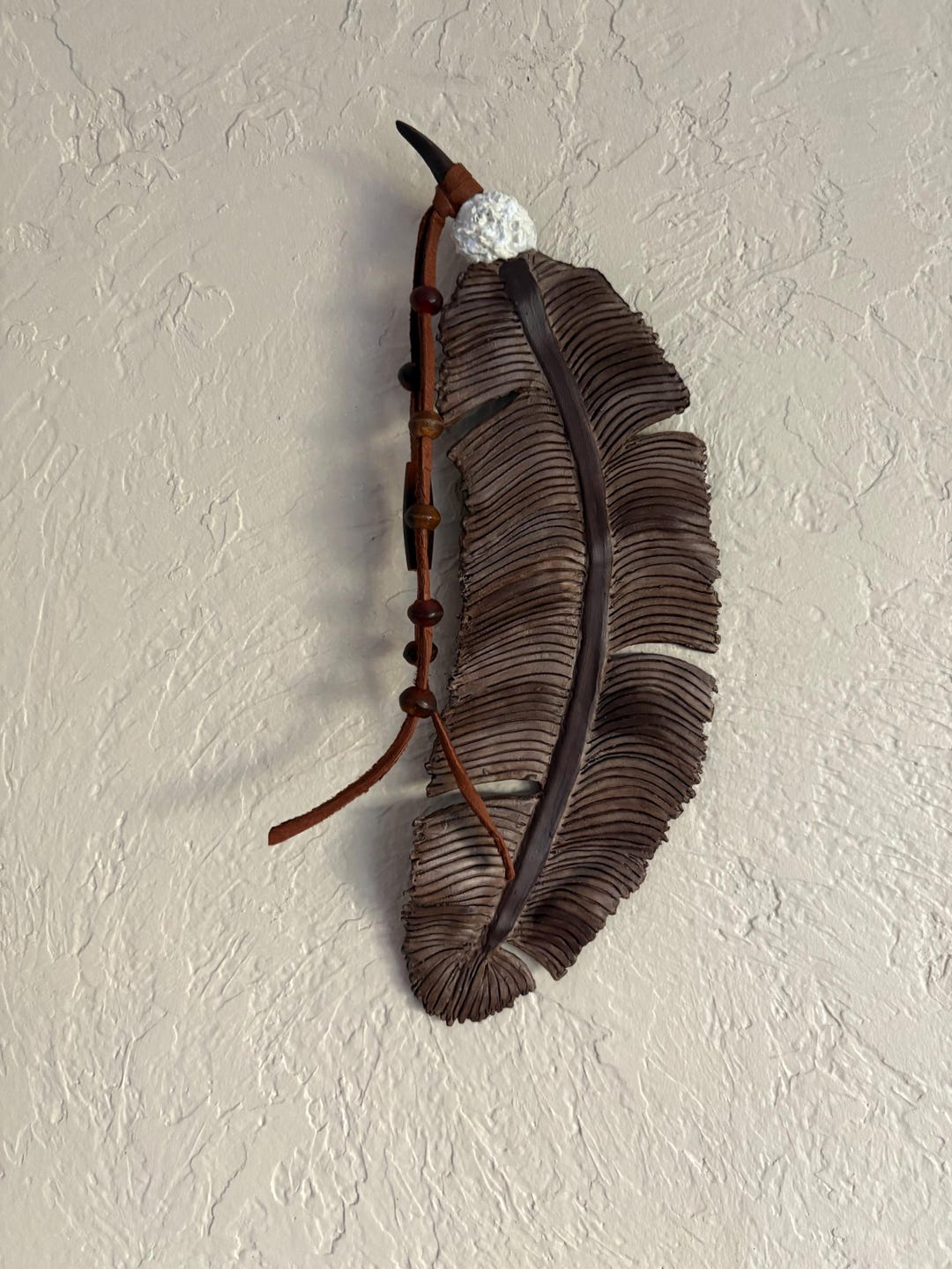 Eagle Feather - Clay Wall Art - Native American Inspired - Etsy