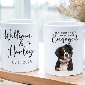 Custom Pet Photo Wedding Gift Mug, Custom Engagement Pet Mug, Wedding Favors, Engagement Pet Gift, Newly Engaged Gift, Bridal Gift