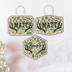 Personalized Backpack Name Tag, Camo Boy Name Keychain, Backpack Tag For Kids, Diaper Bag Tag, Retro Lunch Box Tag, Back to School Gifts