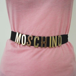 Moschino vintage letters for belt or bag/ vintage Moschino letters belt metal Moschino accessories / 90s Moschino logo letters designer logo