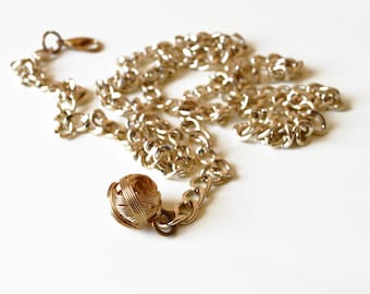 90er Vintage Metall Kettengürtel verstellbare goldene Farbkette