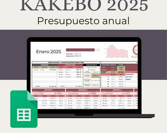 Plantilla de Google Sheets Kakebo 2025 | Control de Finanzas Personales | Método Japonés | 12 Meses + Resumen Anual