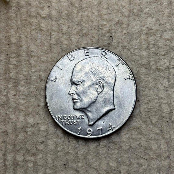 希少なヴィンテージ 1974年 1ドル銀貨 アイゼンハワー リバティ USA