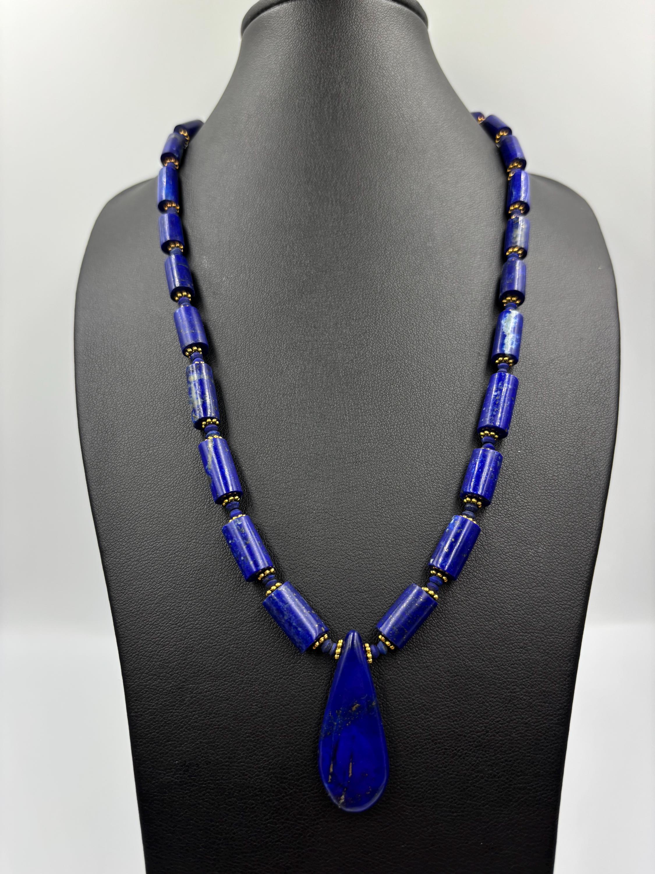 Collana Di Perline Di Lapislazzuli AAA: Pietra Preziosa Blu - Foto 2