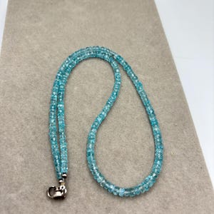 Beautiful natural top quality blue gemstone apatite beaded necklace