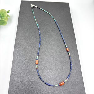 Lapis Lazuli, Turquoise & Agate Beaded Necklace