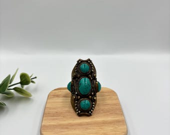 Vintage Türkis Stein Ring: Antiker Natürlicher Edelstein