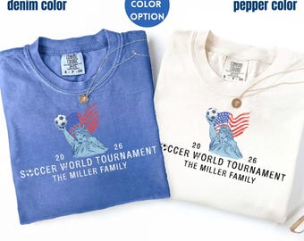 Sport Season USA Soccer Championship Game Day Family Matching Shirts 2026, Patriotic Soccer Team Fan Gift, American Pride Soccer Lovers Gift