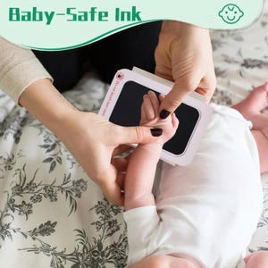 Kit de huellas de manos y pies para bebé, regalo para baby shower. Kit de huellas de recién nacido sin tinta. Recuerdo seguro para bebés. Regalo de recuerdo para recién nacidos. Primer año.