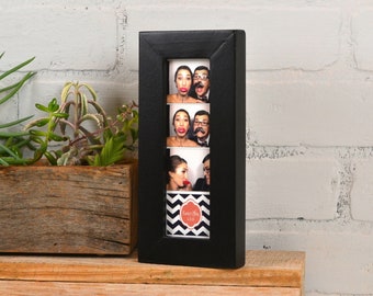 Photo Booth Frame 2 x 6 for Picture Strip in 1x1 Flat Style and in COLOR of YOUR CHOICE - 2x6" Wedding Photo Booth Frame - Wedding Favor