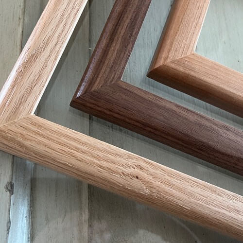 Natural Hardwood Picture Frame in 1x1 Rounded Style Choose Etsy