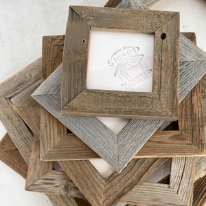 SHIPS RIGHT AWAY - Rustic Natural Reclaimed Cedar Picture Frame In Stock - Choose Your Size - Upcycled Reclaimed Wood Frame- 3x3 up to 16x20