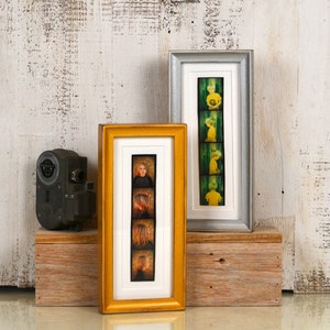 Picture Frame for 2x6&quot; or 2x8&quot; PHOTO BOOTH STRIP in Foxy Cove Style and Vintage Color of Your Choice - Photo Booth Frame - Handmade Frame