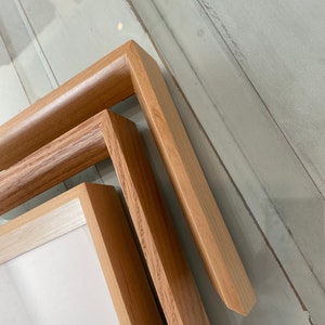 Natural Hardwood of Your Choice in Park Slope style - Choose your frame size - 2x2 up to 20x30&quot; - Modern Frame Free Shipping